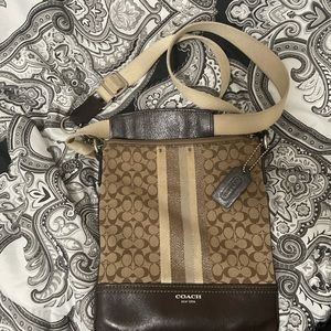 Brown Coach Cross body purse